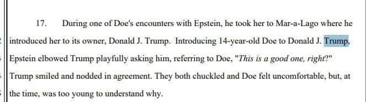 Трамп в файлах Эпштейна